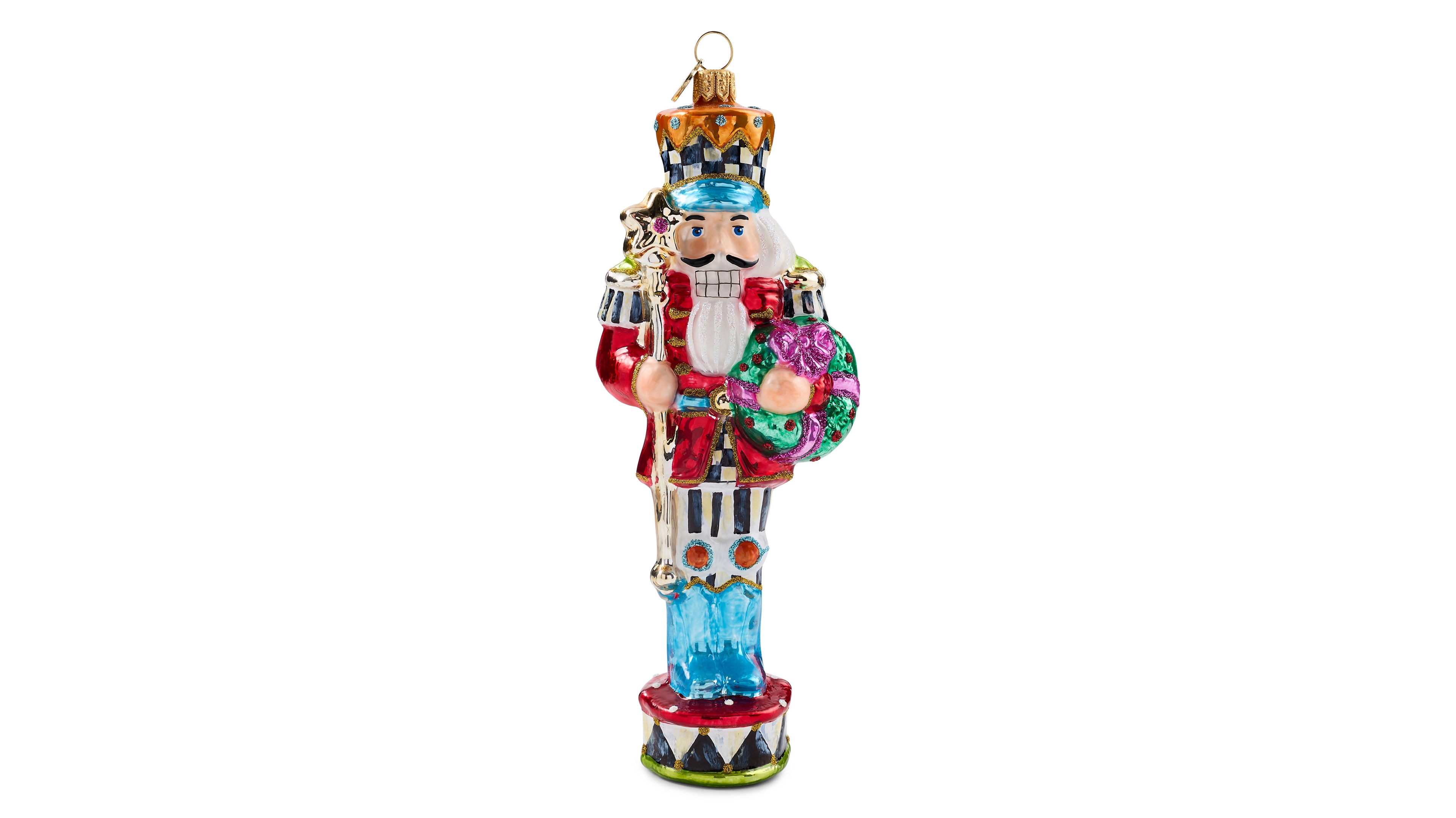 MacKenzie-Childs Confetti Christmas Nutcracker Ornament