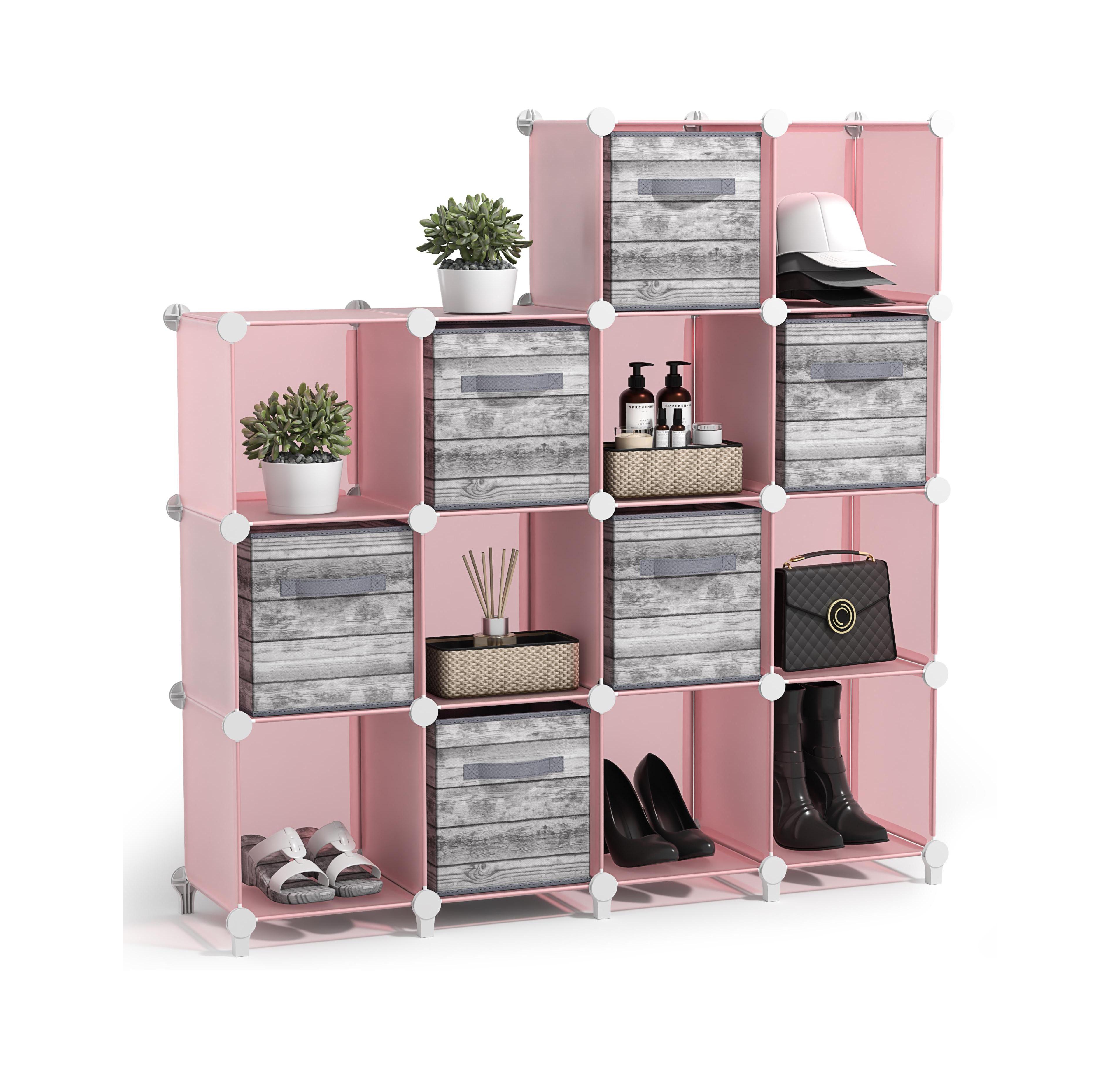 Sorbus 14-Cube Storage Organizer Cubby Shelf for Closet, Toys, Books, and More Space-Saving Bookshelf for Bedroom, Living Room, or Office