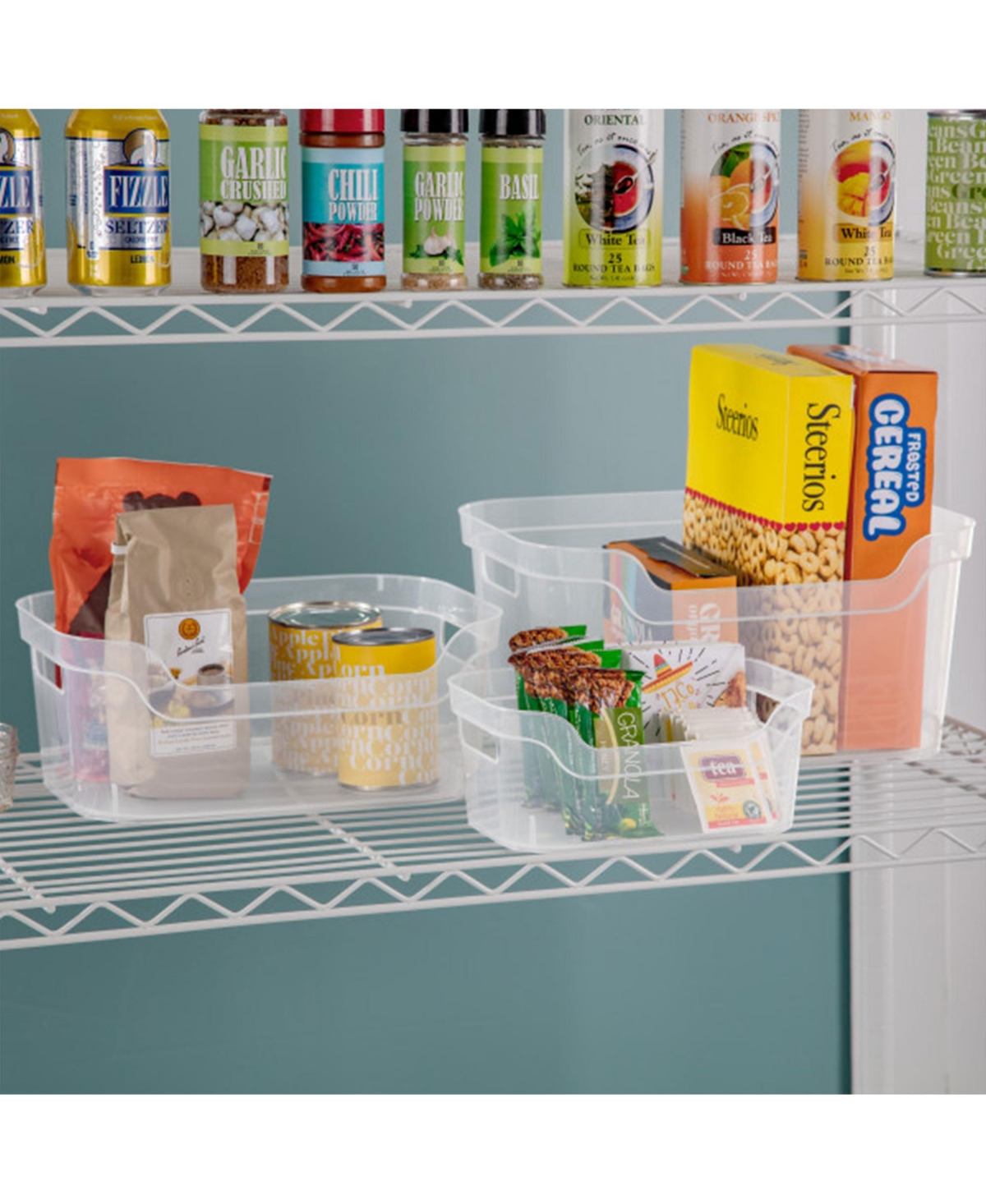 Sterilite 7 x 11 x 14.25 Inch Open Storage Bin w/ Carry Handles