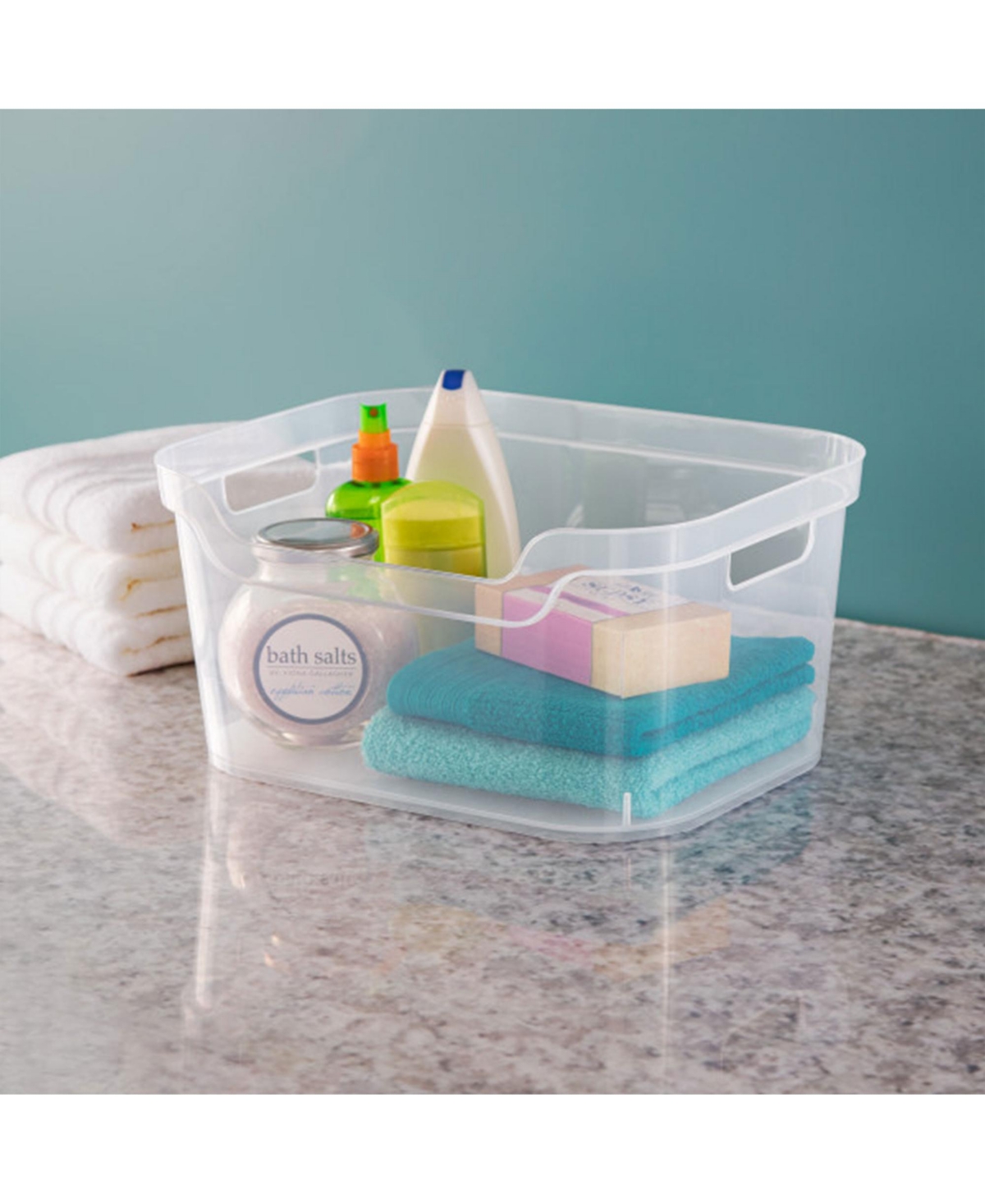 Sterilite 7 x 11 x 14.25 Inch Open Storage Bin w/ Carry Handles