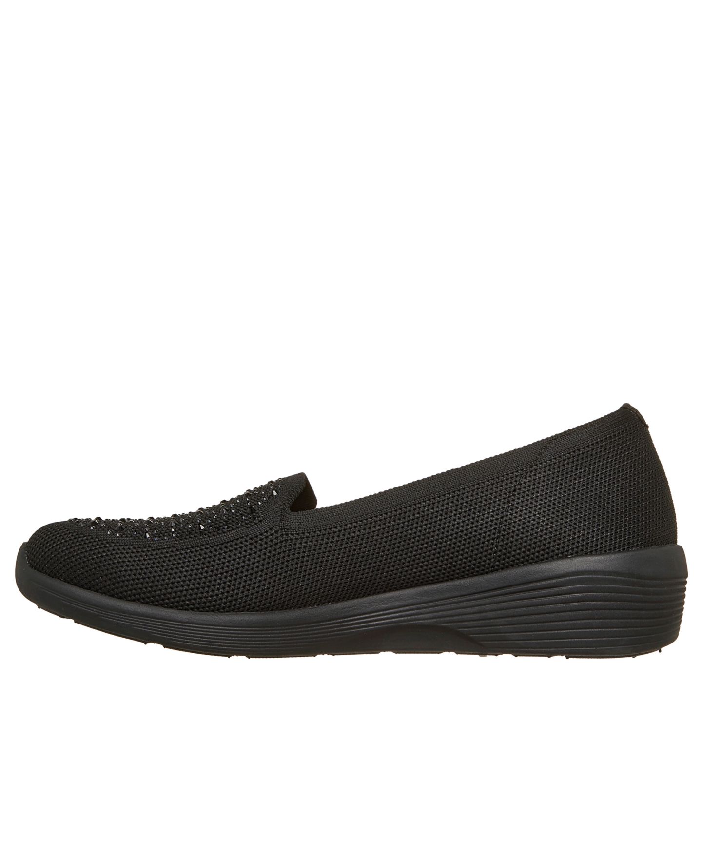 Женские туфли Skechers Arya Moonlight Ray Sparkle Knit Memory Foam, цвет: Чёрный — фото 3