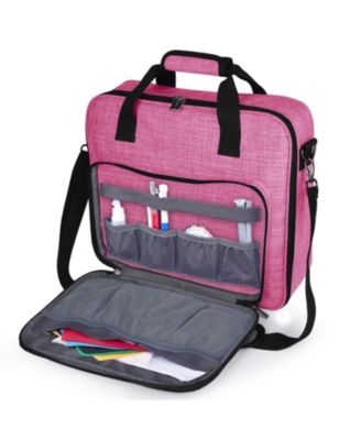 Large Portable Cross Stitch Embroidery Organizer Bag with Compartments Travel Carrying Case For Craft Supplies