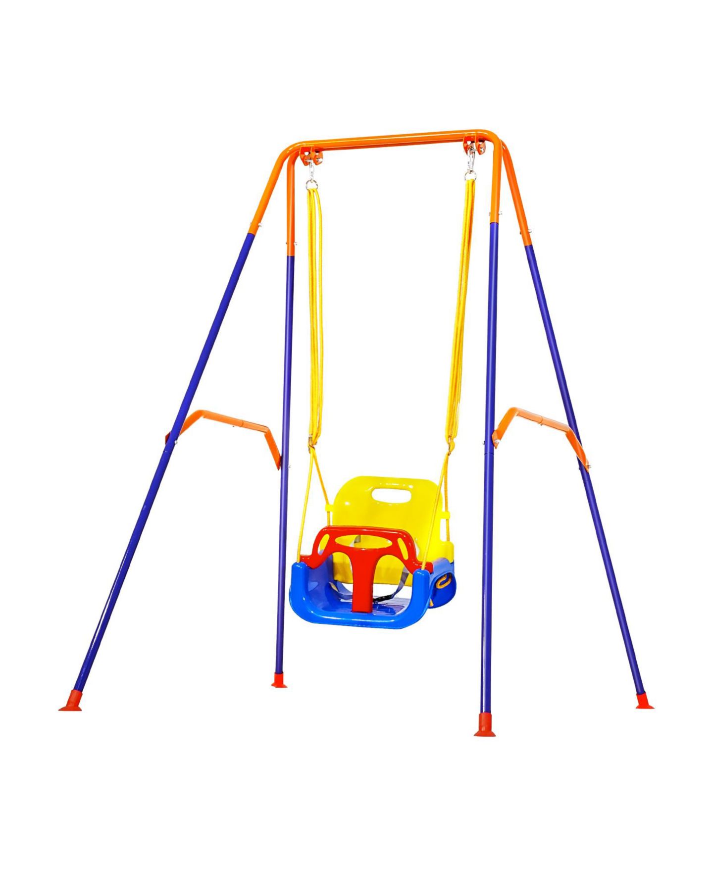 Детские игрушки Glintex Toddler 2-in-1 Swing and Jumper with 3-in-1 Convertible Seat, Foldable A-Frame, 200 lb Capacity, Ages 3+, цвет: Синий — фото 8