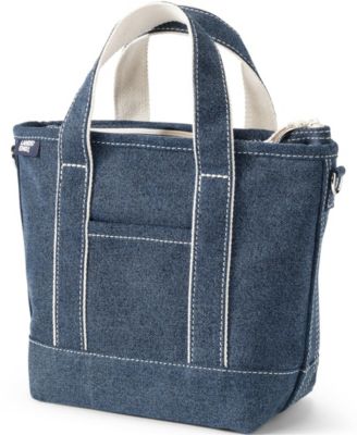 Small Denim Zip Top Tote Bag