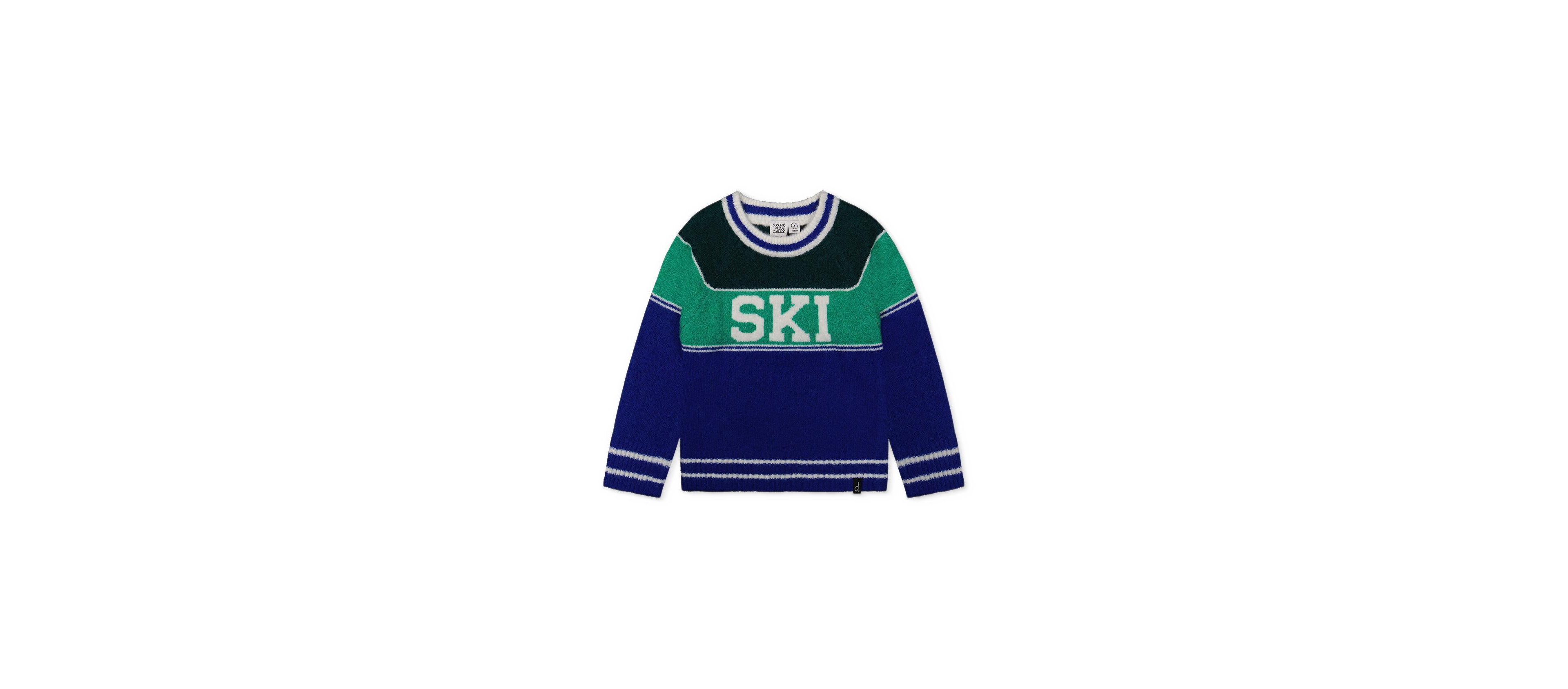 Deux par Little and Big Boy Sweater with Ski Jacquard (6-12)
