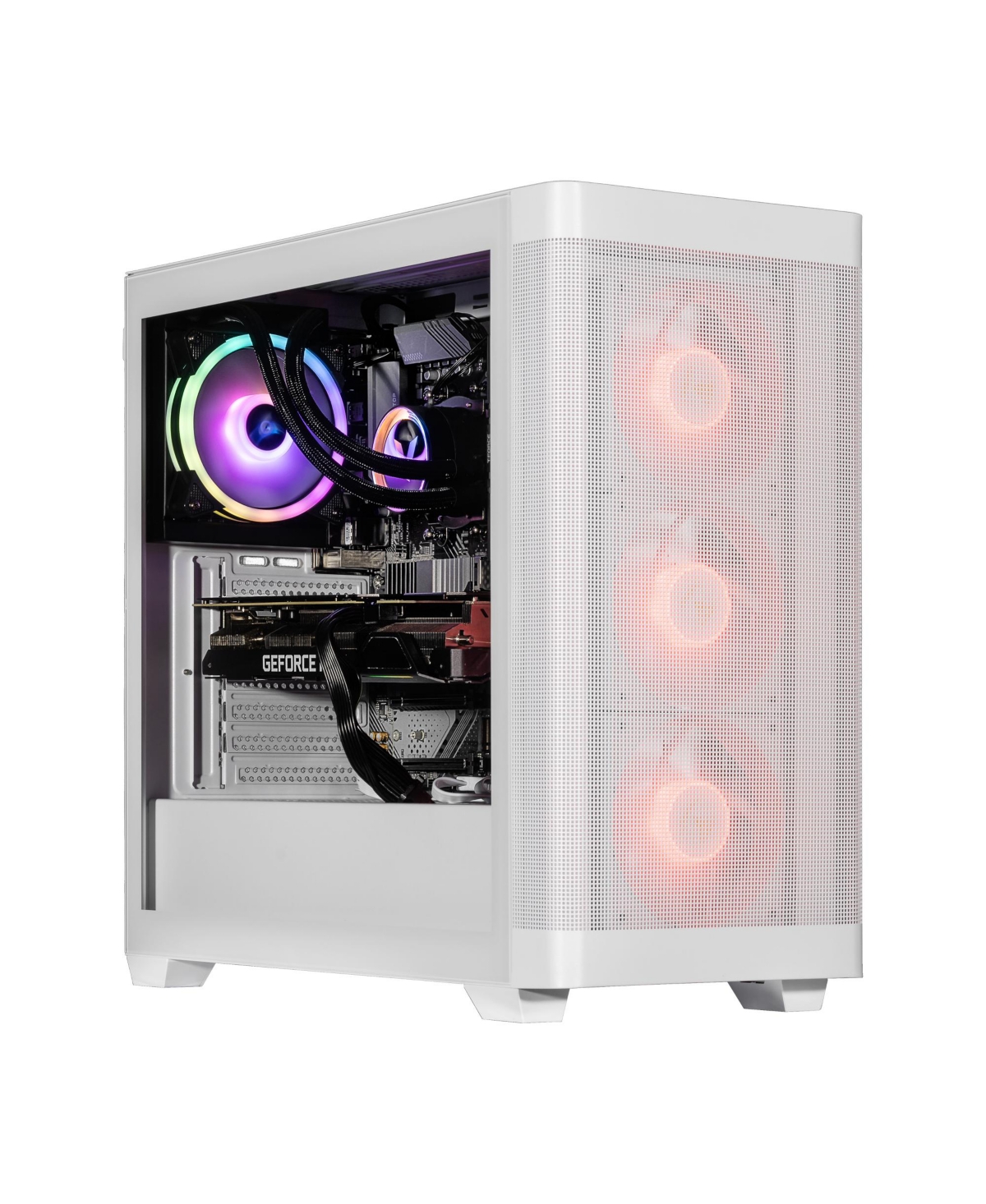 Velztorm Pilum VELZ0074 3rd Gen Amd Ryzen 7 5700X Liquid-Cooled Desktop with GeForce Rtx 5060 - White