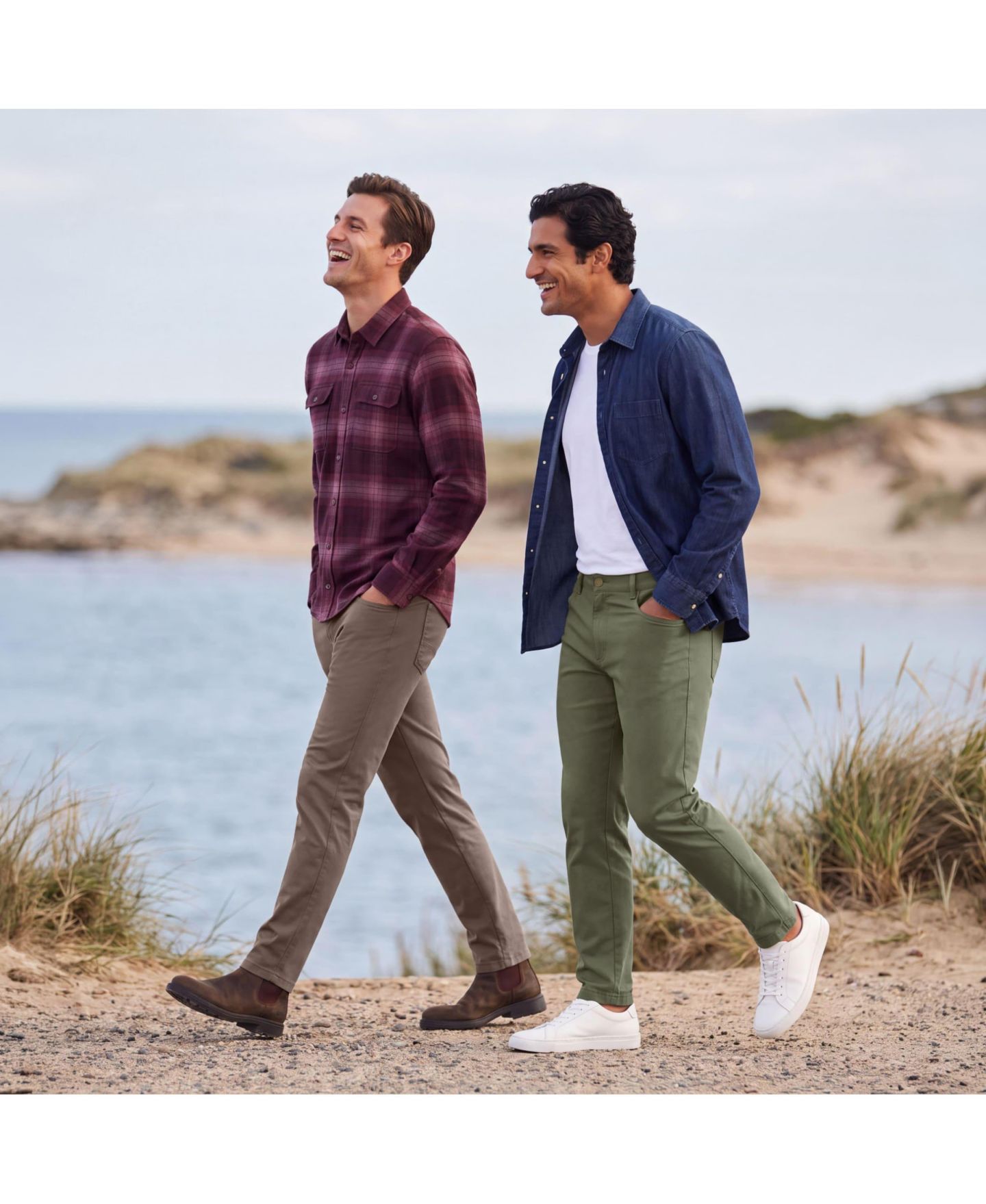 Мужские брюки Jack Archer Charter Straight-leg Cotton-Lyocell Blend Travel-ready, цвет: Оливковый — фото 8