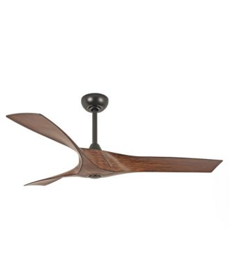52-inch Nautical Walnut 3-Blade Propeller Ceiling Fan with Remote for Patio
