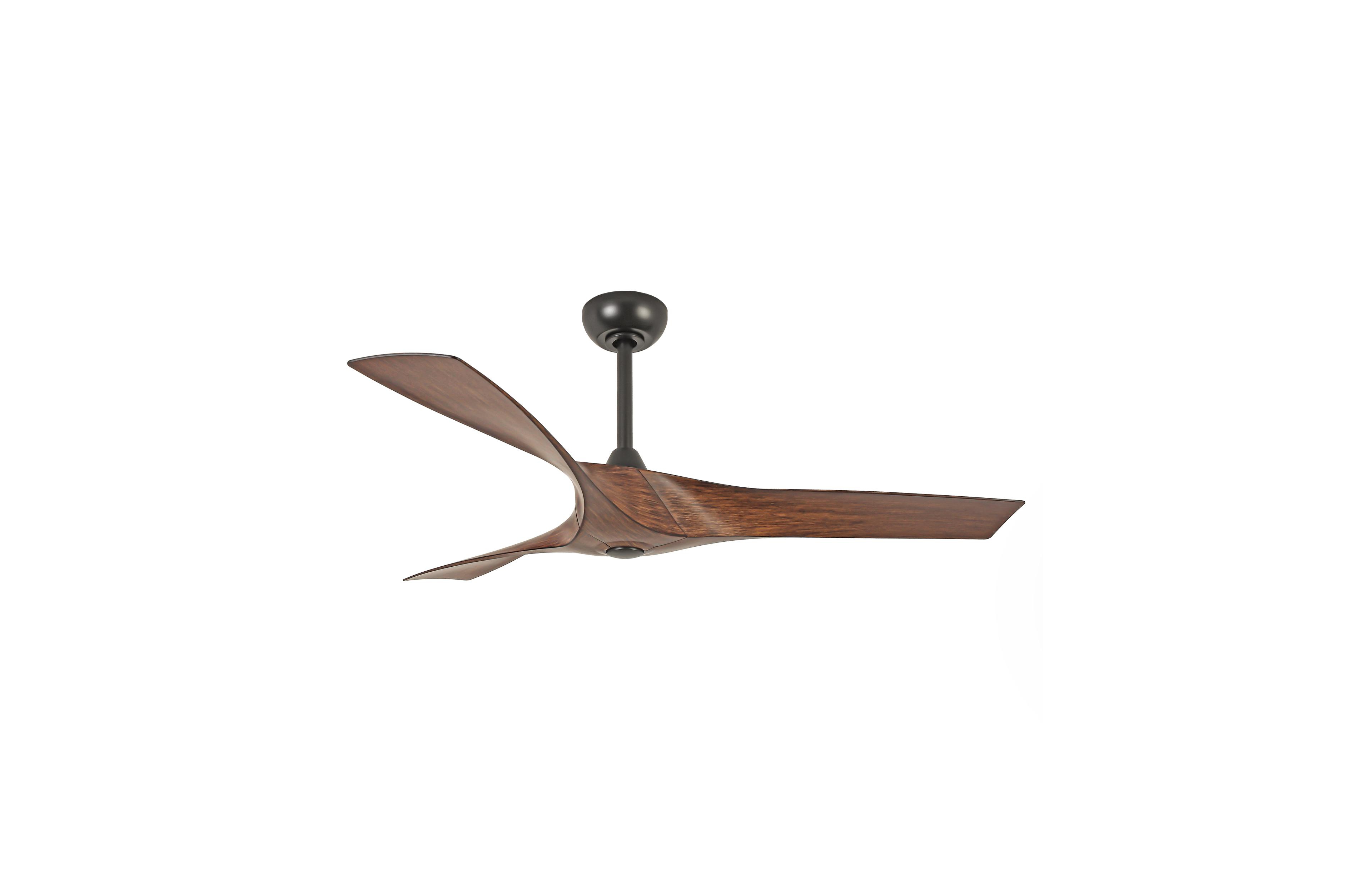 Parrot Uncle 52-inch Nautical Walnut 3-Blade Propeller Ceiling Fan with Remote for Patio