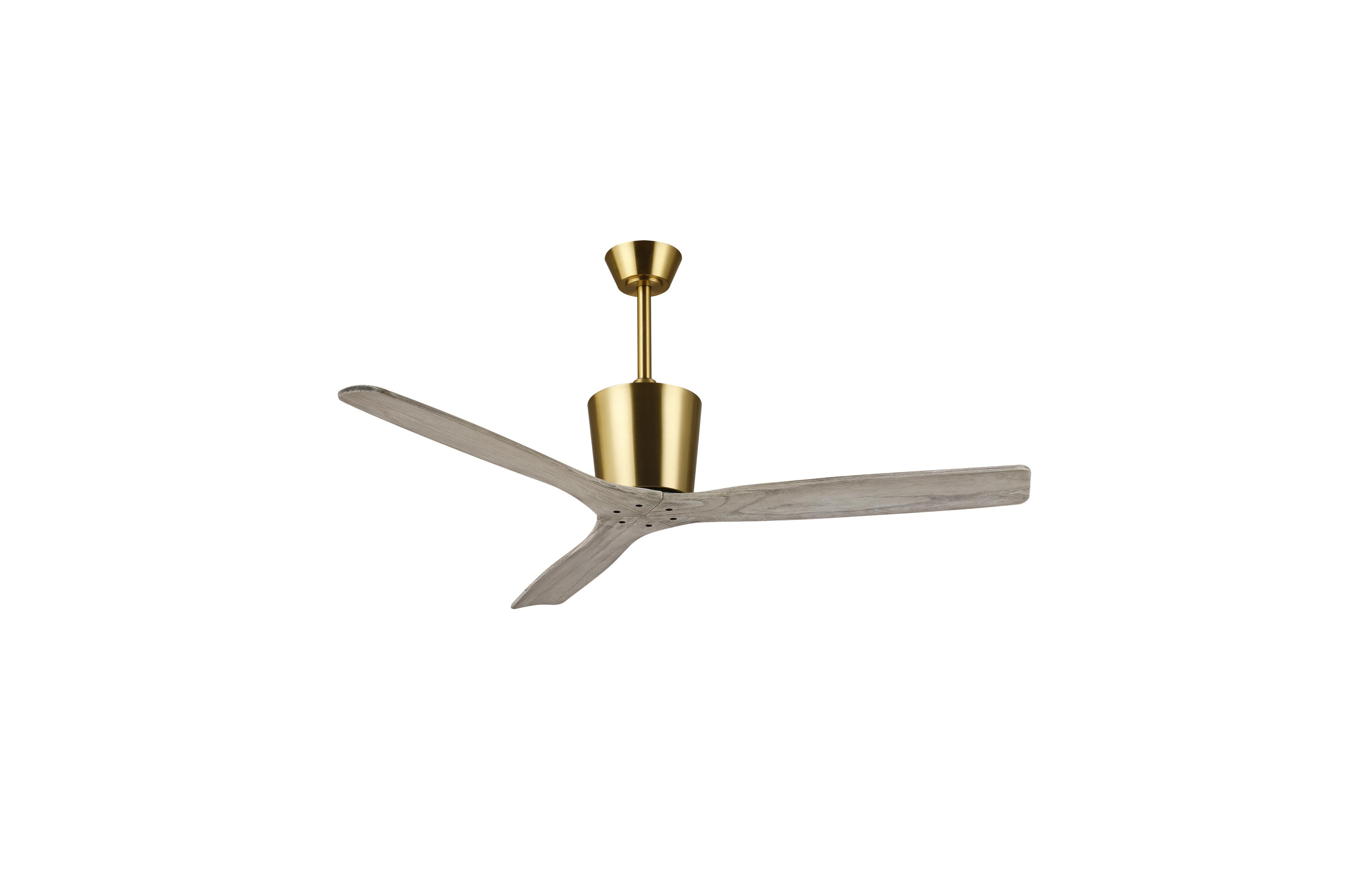Parrot Uncle 54" Modern Solid Wood Indoor Ceiling Fan with Remote and 6-Speed Dc Motor