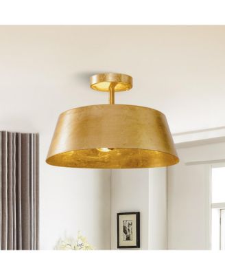 3-Light Dimmable Modern Urban Drum Semi-Flush Ceiling Light