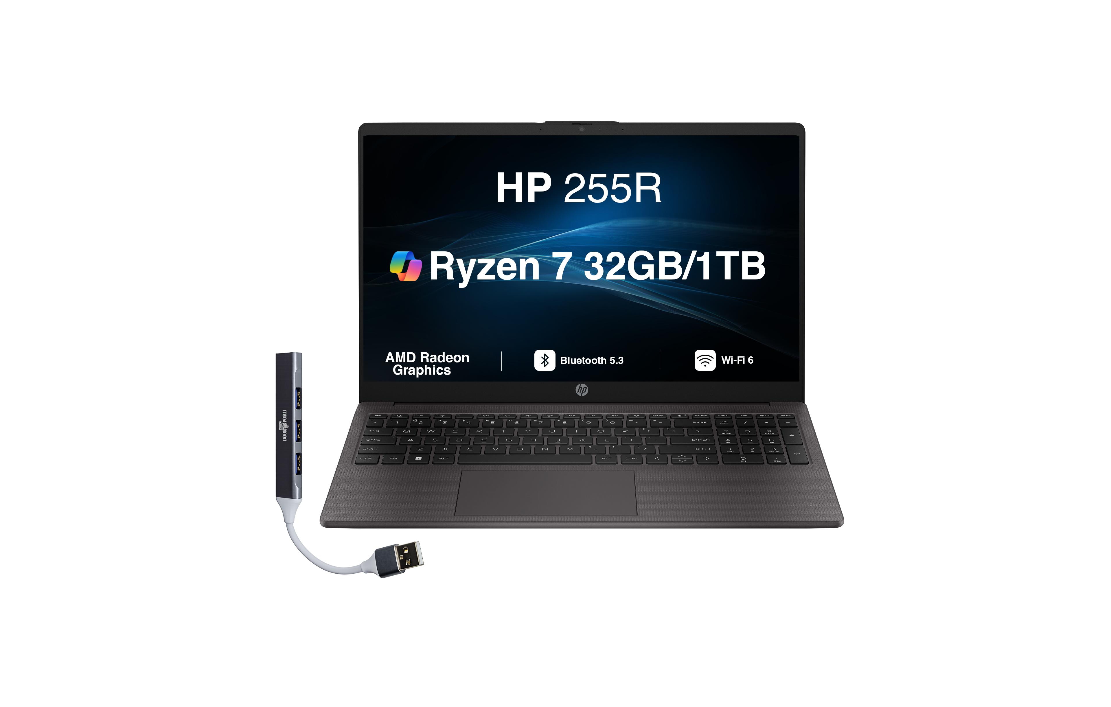 Hp 255R 15.6" Ryzen 7 32GB Ram 1TB Ssd Laptop