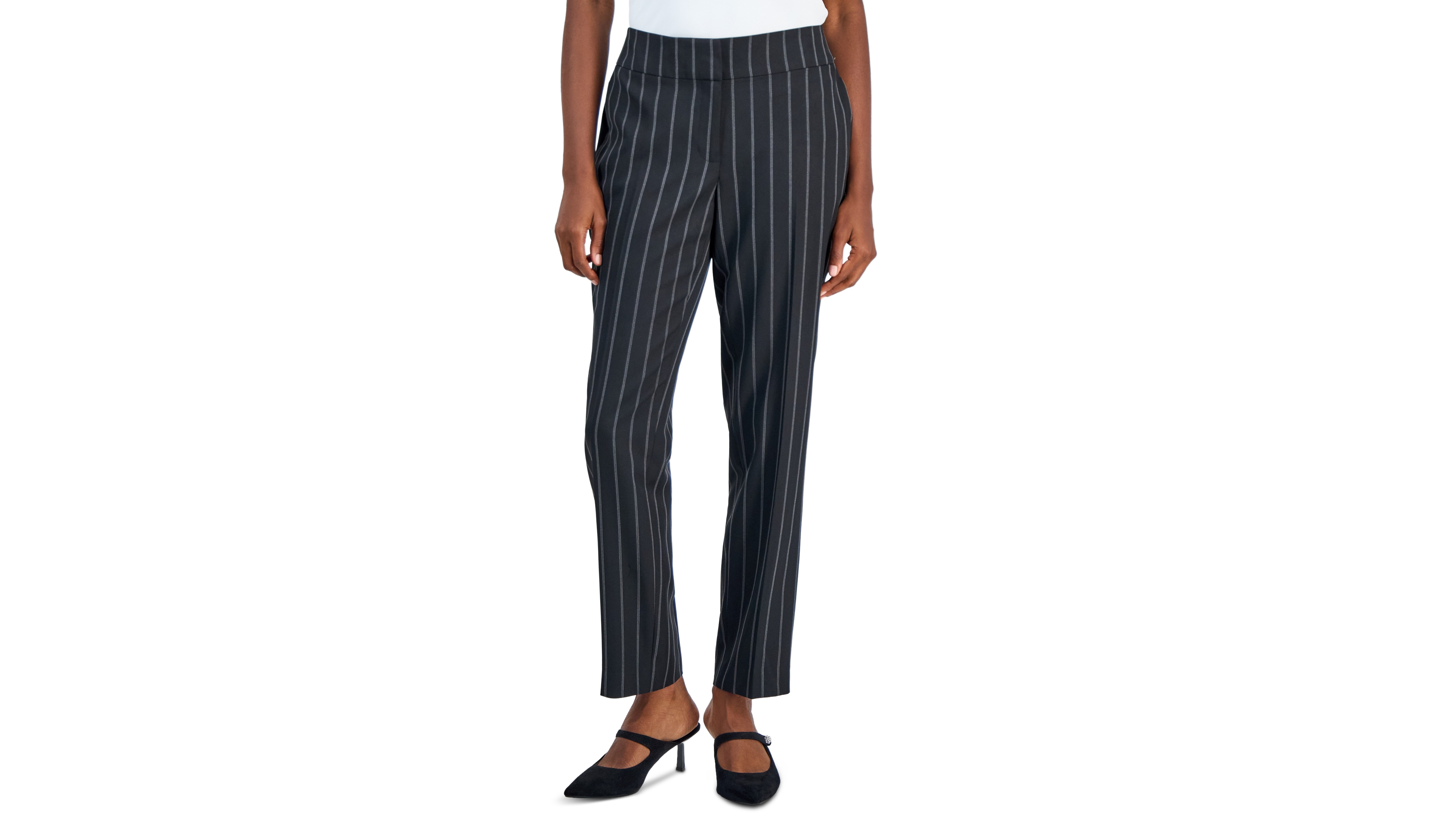Kasper Women's Ava Straight-Leg Pinstripe Pants