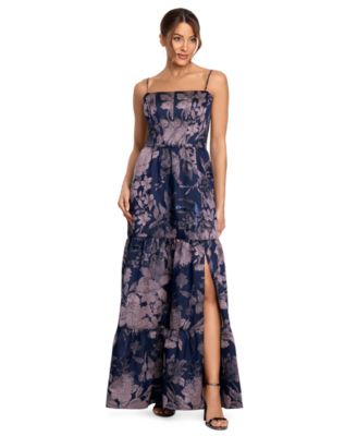 Women's Brocade Spaghetti Strap Corset Ball Gown