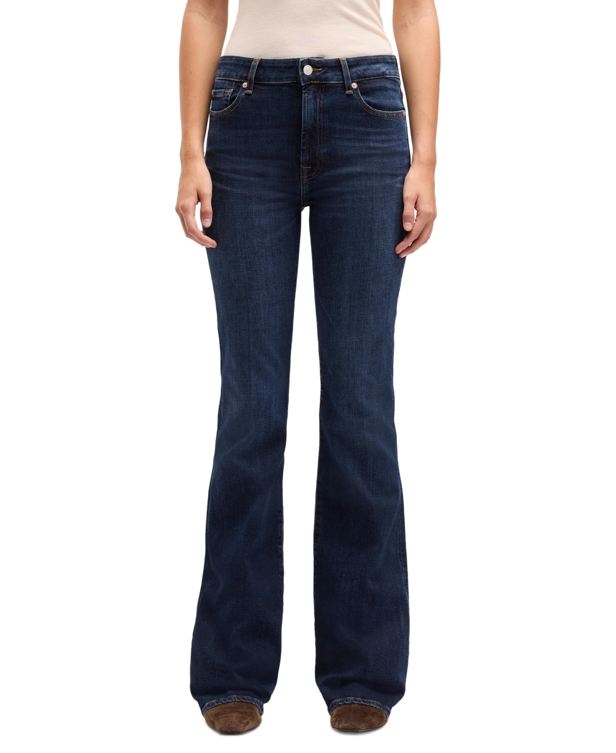 7 For All Mankind Women's The Leggy Bootcut Mid-Rise Jeans - Midnight Fade