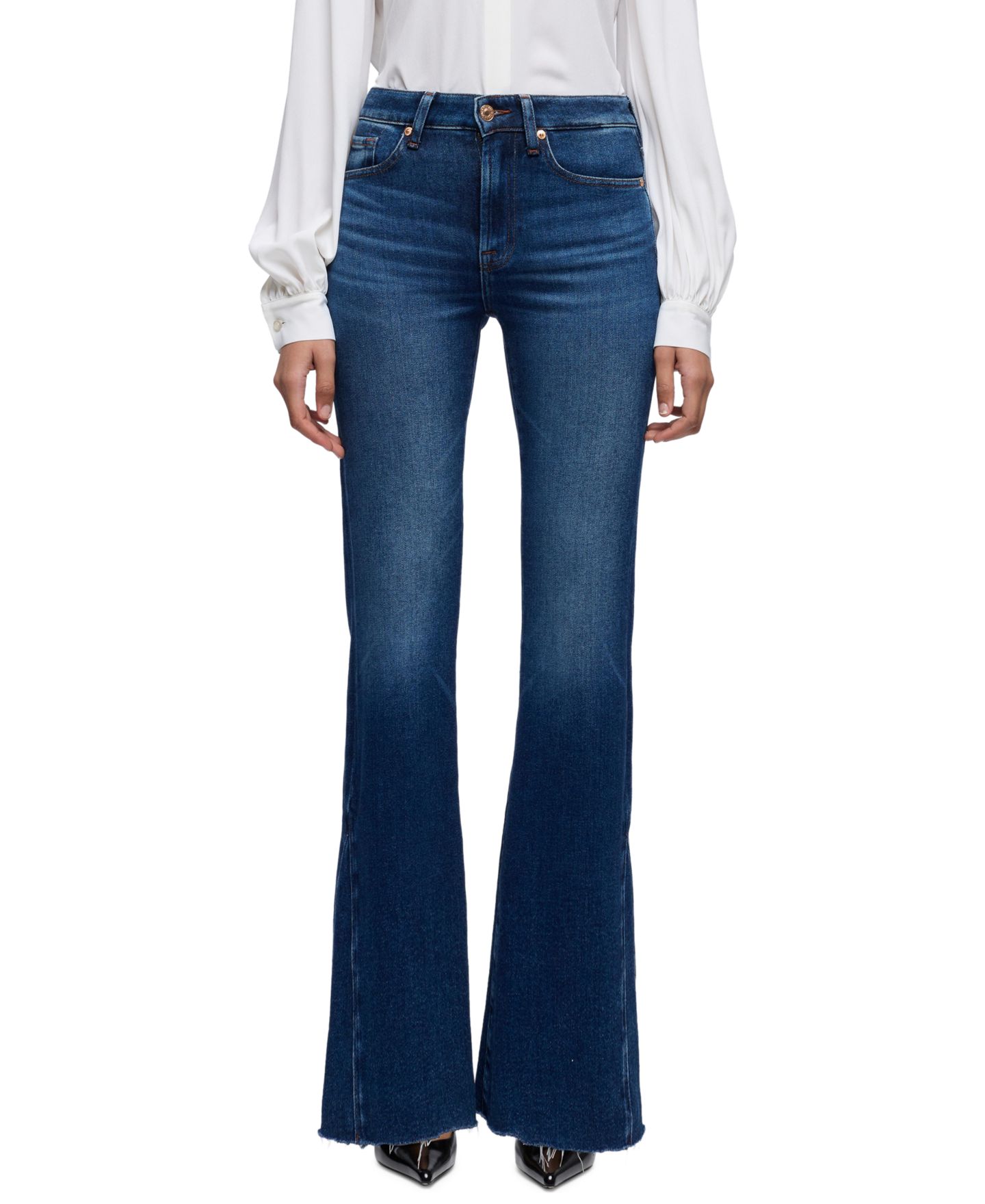 Женские джинсы 7 For All Mankind Mid-Rise Leggy Bootcut Slim Illusion, цвет: Current — фото 1