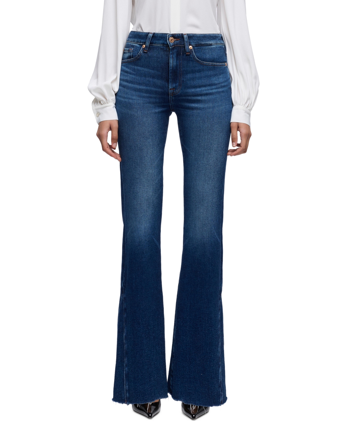 7 For All Mankind Women's The Leggy Bootcut Mid-Rise Jeans - Current