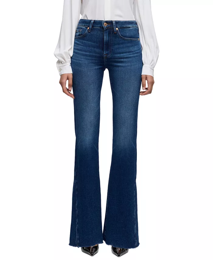 Women's Mid-Rise Leggy Bootcut Slim Illusion Jeans - thumbnail 7