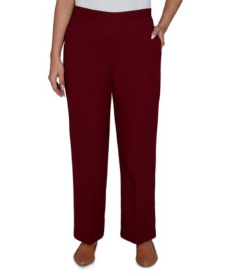 Petite Union Square Pull-On Mid-Rise Straight Leg Pants