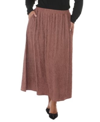 Plus Size Polka Dot Rhinestone Maxi Skirt