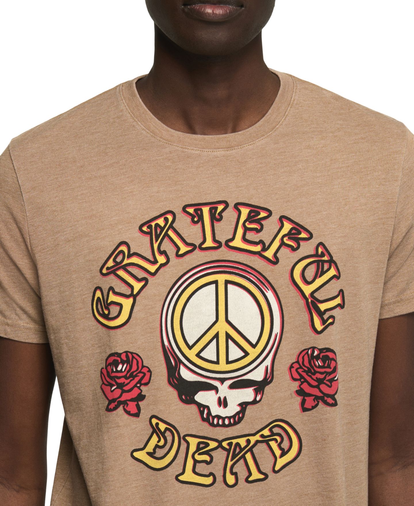 Мужская футболка Lucky Brand Grateful Dead Peace Graphic Crew Neck, цвет: Otter — фото 2