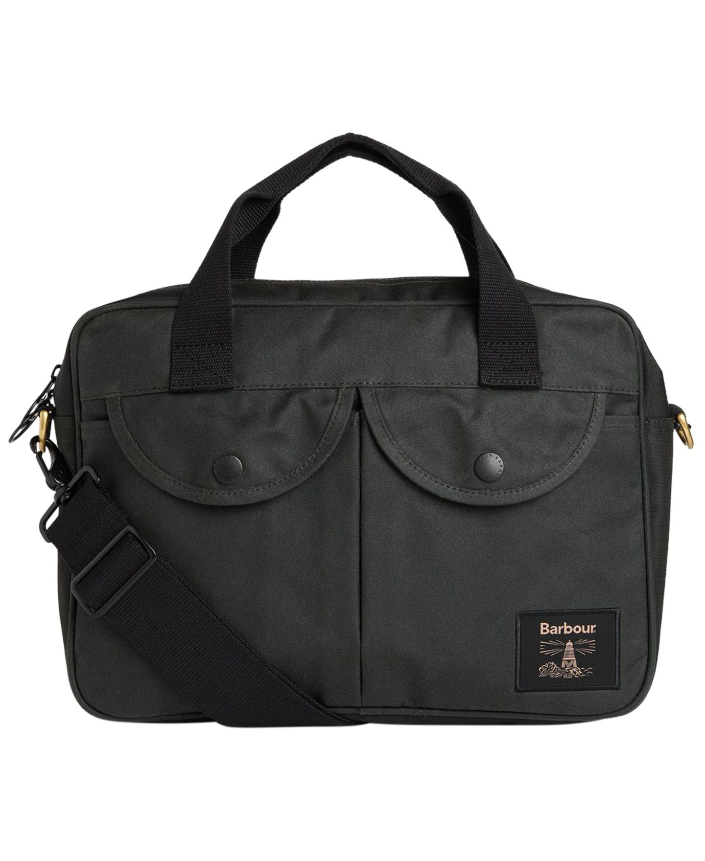 Мужская сумка Barbour Field Wax Laptop Crossbody, цвет: Шалфейный — фото 1