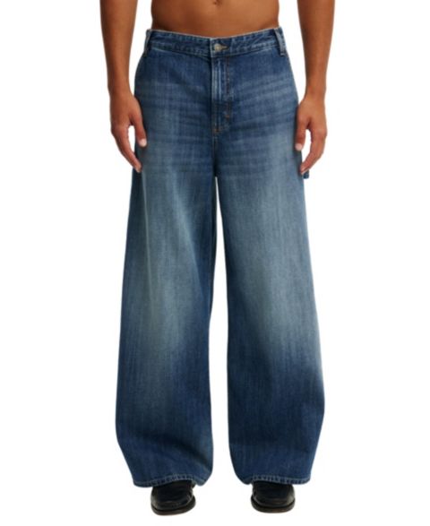 Мужские джинсы COTTON ON Ultra Baggy Jean Wide-Leg Rigid-Denim, цвет: Синий
