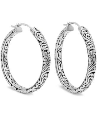 35mm Hoop Earrings in Sterling Silver