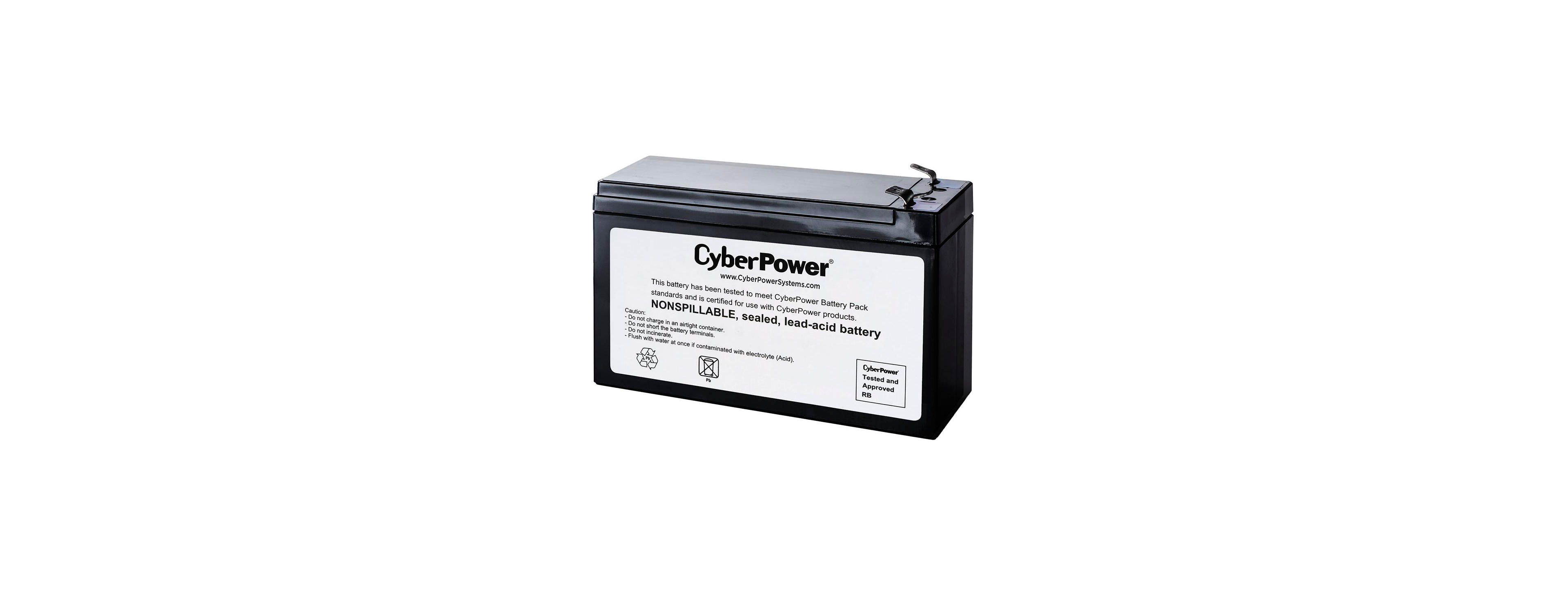 CyberPower RB1280A Sealed Lead-Acid 12V/9AH Leak-Proof Battery Cartridge for CP825LCD, CP800AVR, CP825AVR, CP825AVRLCD, CP850AVRLCD