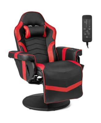 Massage Video Gaming Recliner Chair with Adjustable Height