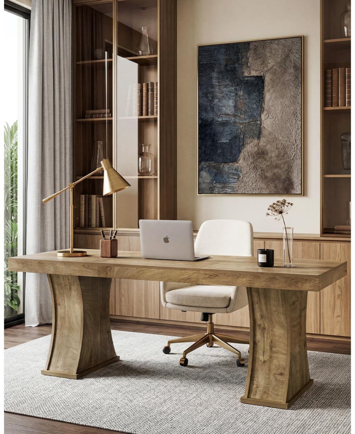 Tribesigns 78.7" Computer Desk, Extra Long 2 Person Desk, Double Desk