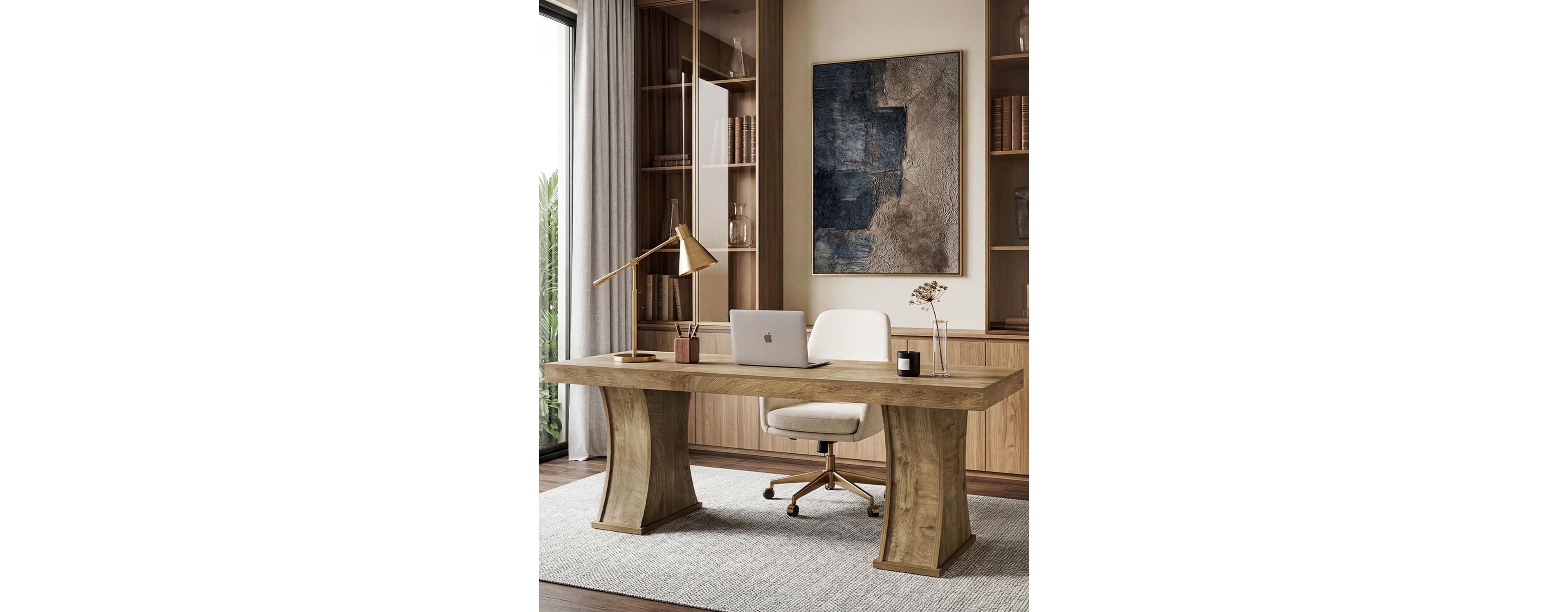 Tribesigns 78.7" Computer Desk, Extra Long 2 Person Desk, Double Desk