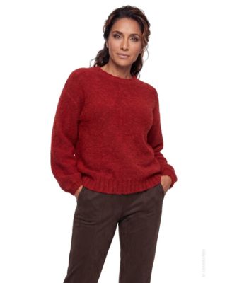 Women's Henny Boucle-Knit Dropped-Shoulder Pullover Sweater