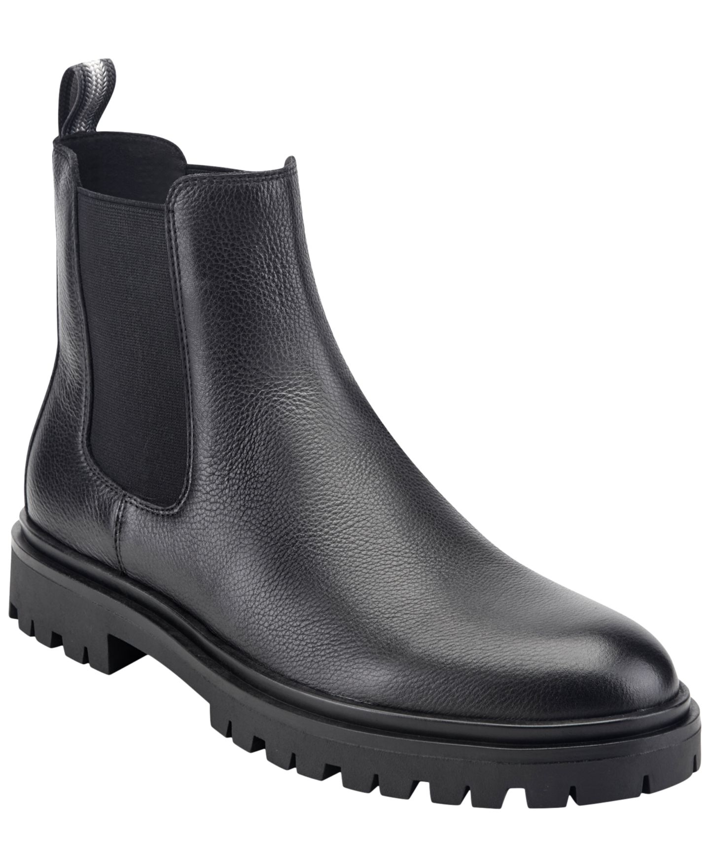 Мужские ботинки Kenneth Cole New York Baylin Leather Chelsea Lug-Sole, цвет: Чёрный — фото 1