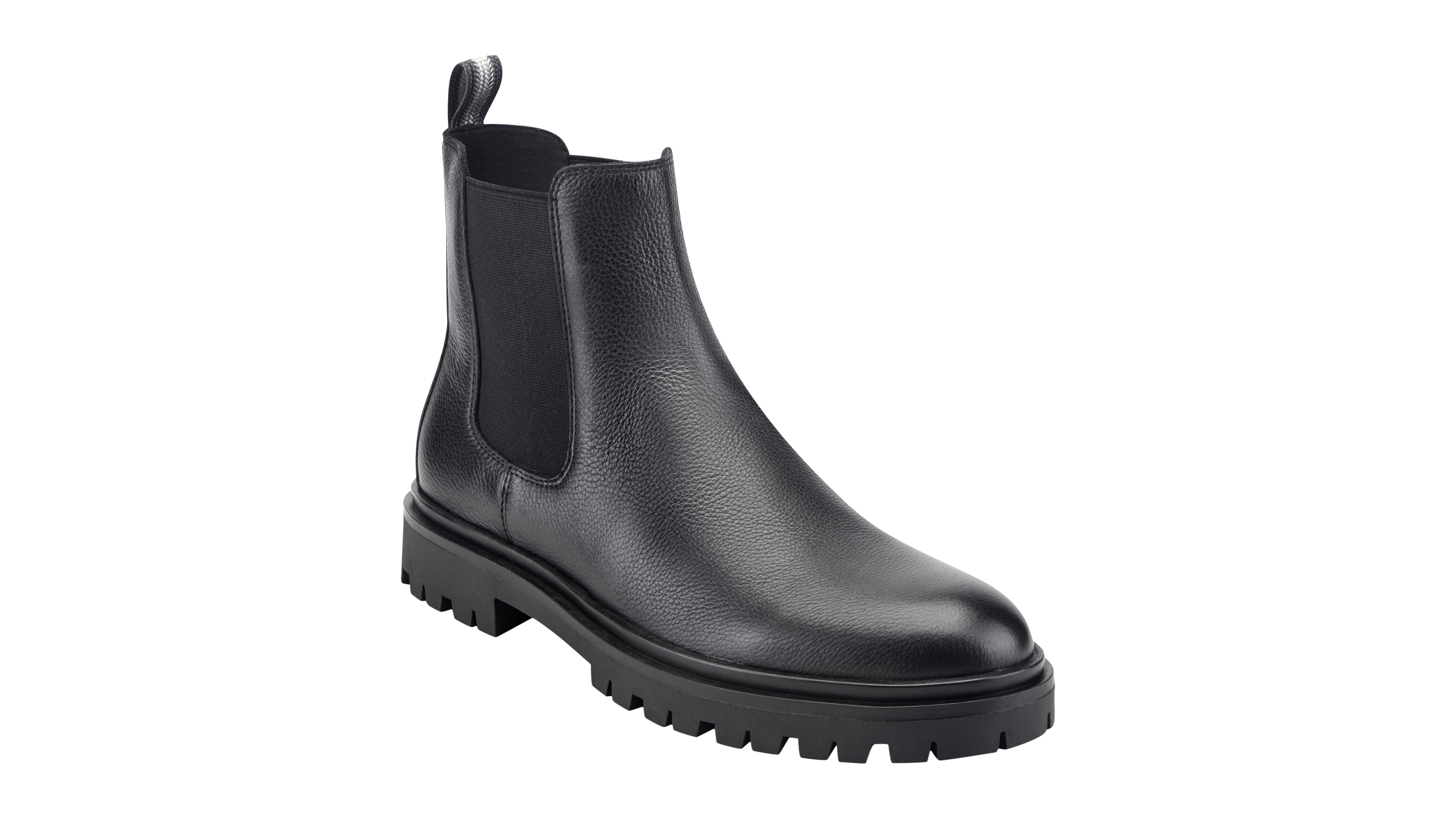 Kenneth Cole New York Baylin Leather Chelsea Lug-Sole Boots