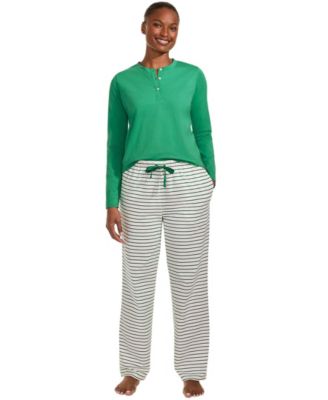 Women's Knit 2 Piece Pajama Set - Long Sleeve Top and Pants