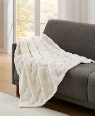 Cozy Check Jacquard Sherpa Throw, 50" x 60"