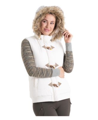 Women's Quilted Toggle Hooded Puffer Vest