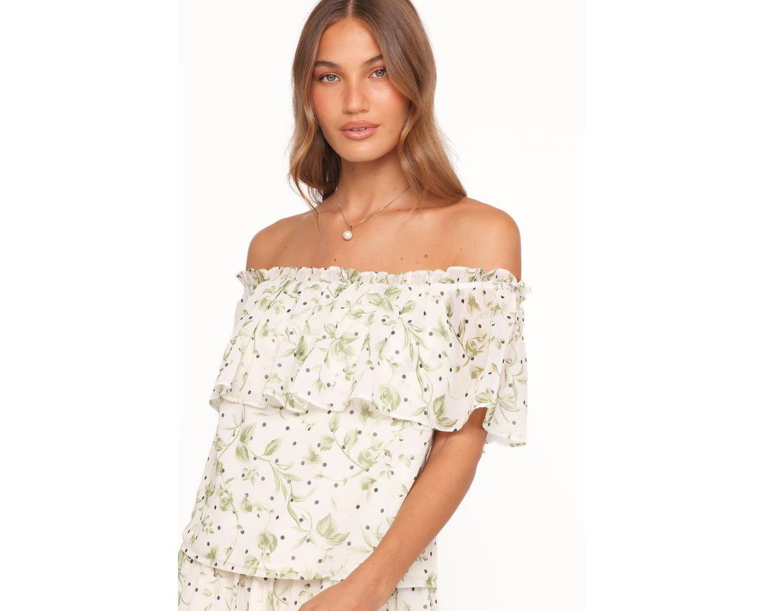 Women's Vanessa Off-Shoulder Top and Tiered Maxi Skirt, 2-Piece Set