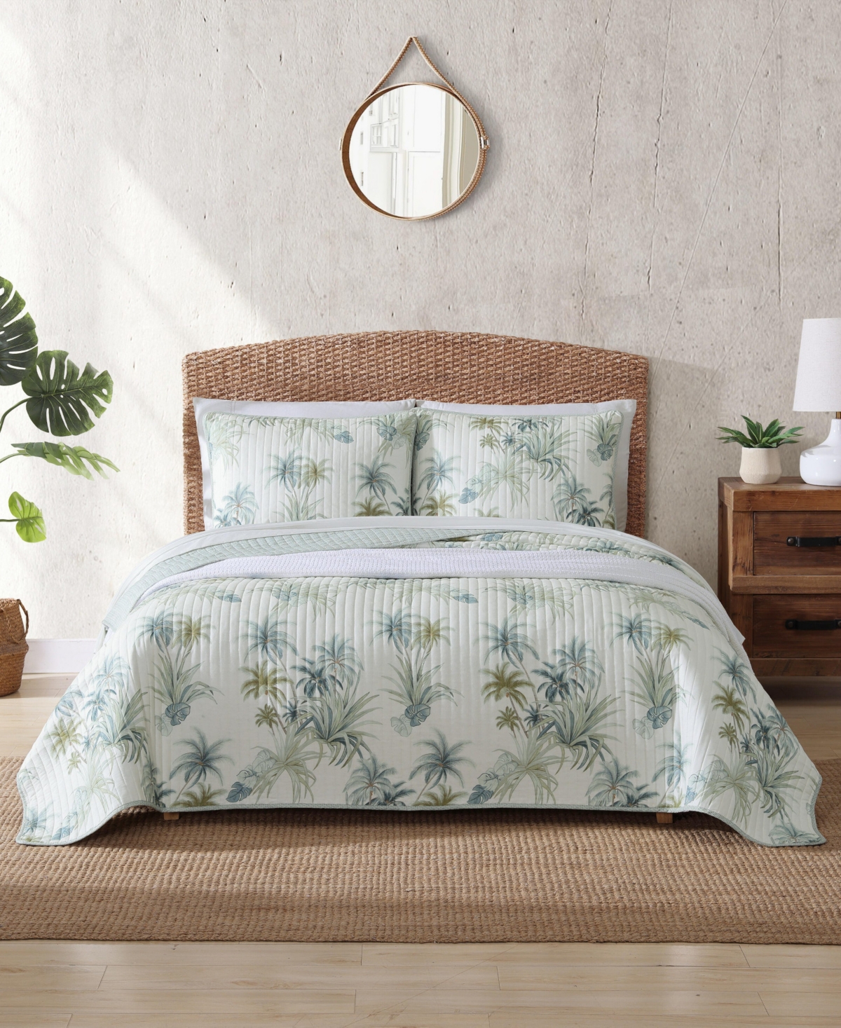 Tommy Bahama Home Serenity Palms Cotton Reversible Quilt