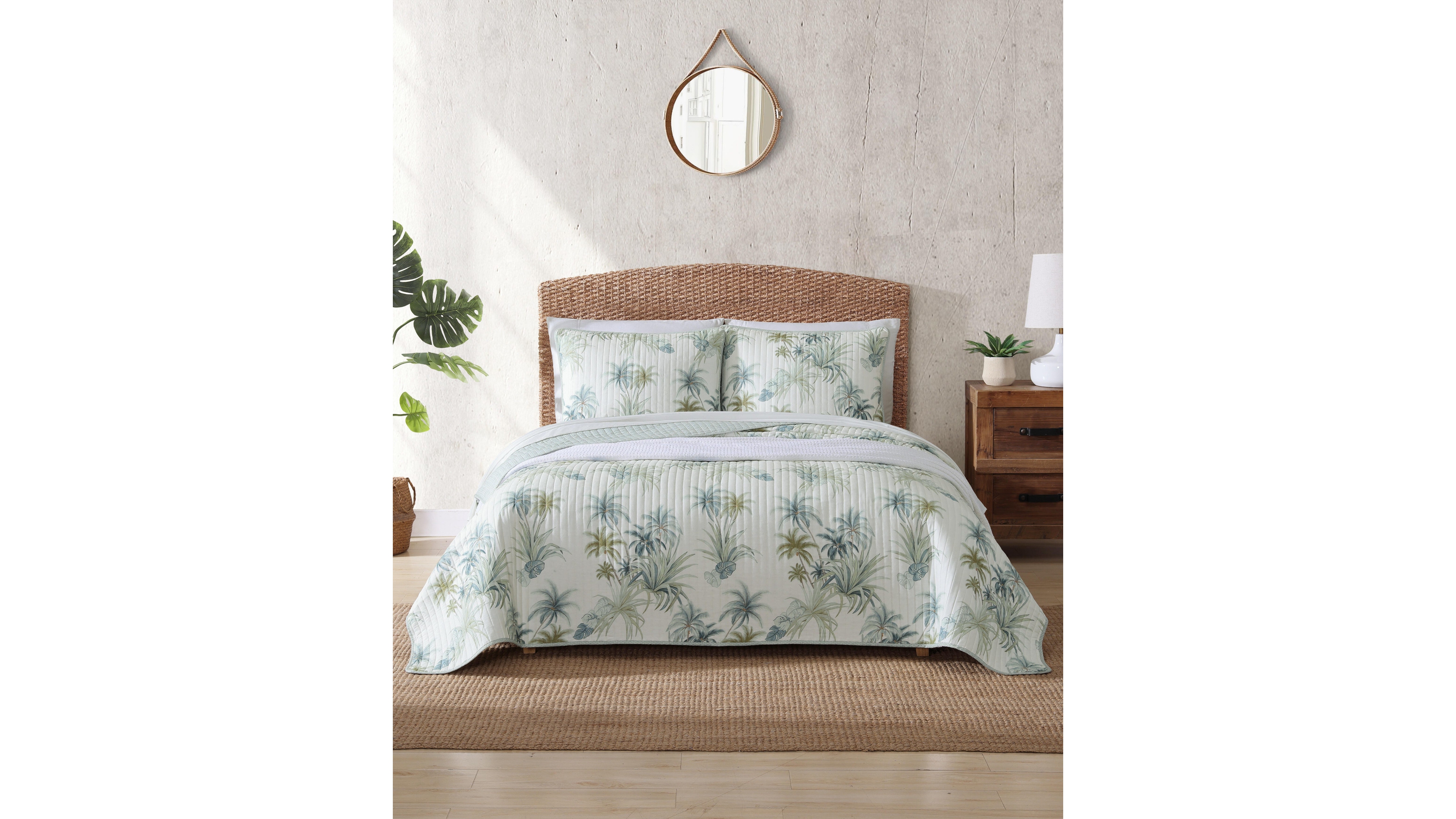 Tommy Bahama Home Serenity Palms Cotton Reversible Quilt, Twin