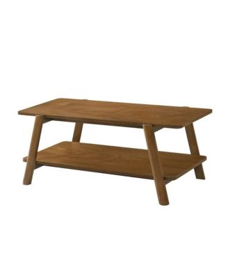 Metz Mid-Century Modern Wood Shelf Coffee Table