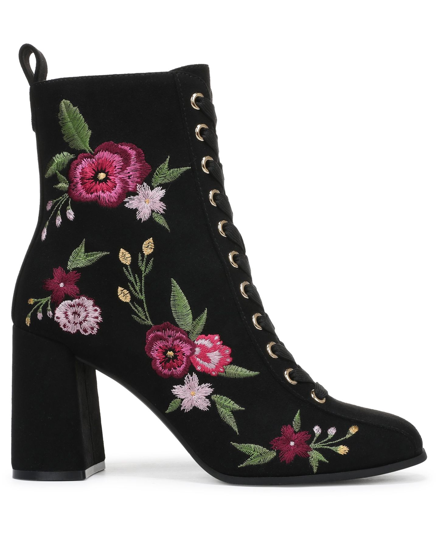Женские ботинки Wild Pair Cosima Lace-Up Block-Heel Dress Booties, цвет: Чёрный — фото 2