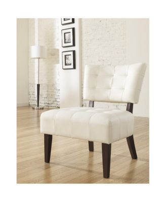 Movile Blended Leather Tufted Accent Chair with Oversized Seating