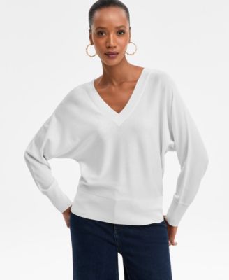 Women's Double V-Neck Dolman Sweater