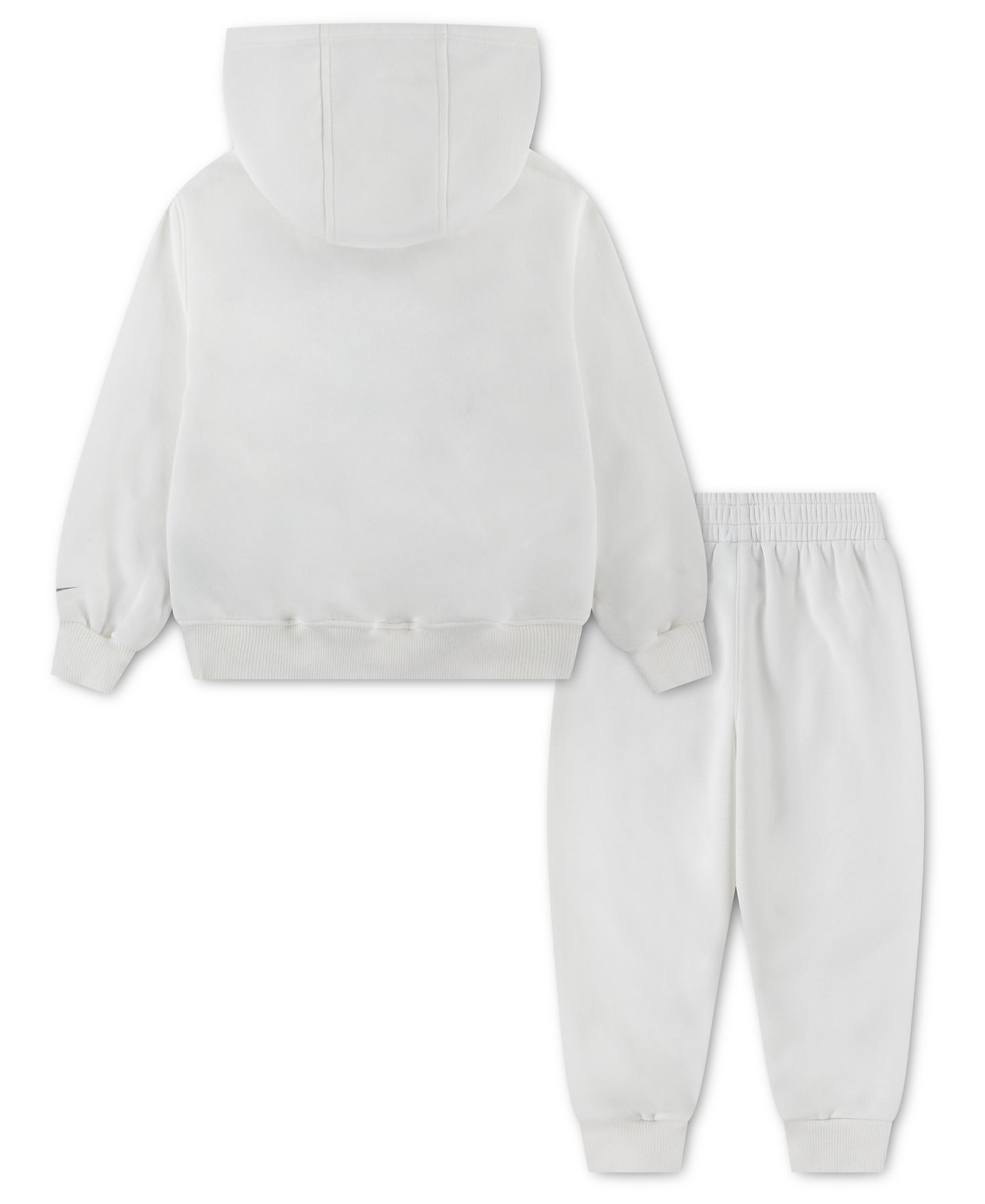 Комплект Nike Swoosh Sparkle Graphic Hoodie and Pants, 2-Piece Set для девочек-малышей, цвет: Молочный — фото 2