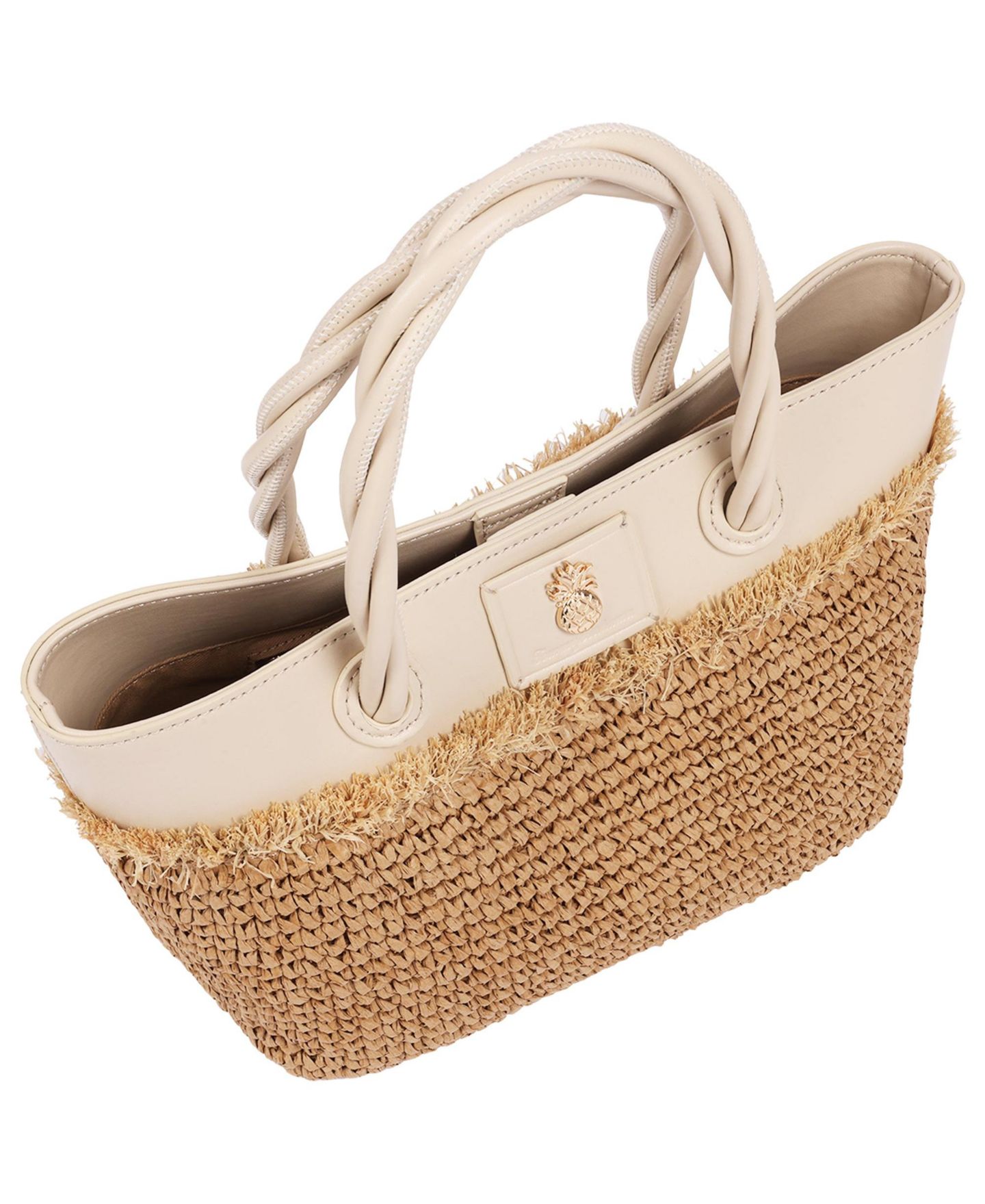 Женская сумка Tommy Bahama Charlotte Raffia Fringe Medium Tote, цвет: Слоновая кость — фото 4