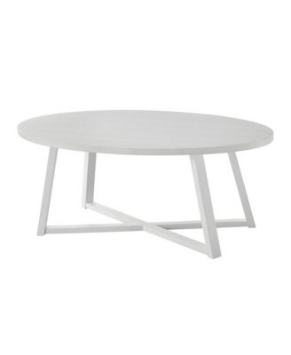 Modern Harmony Wood Oval Coffee Table