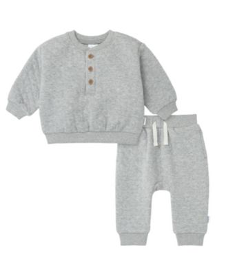 Baby Boy's 2-Piece Quilted Top and Jogger Set