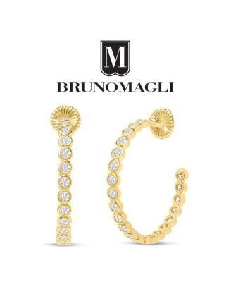 Crystal Paloma Dangle Hoop Earrings